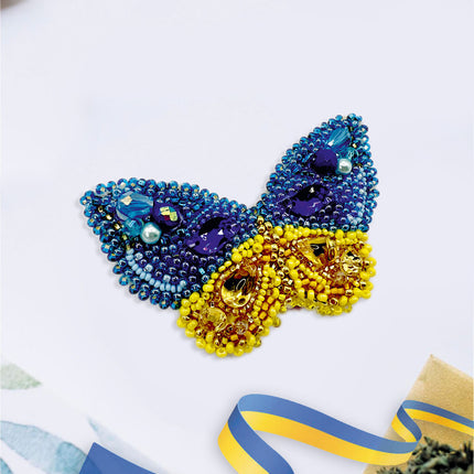 Beadwork kit for creating brooch "The color of happiness"