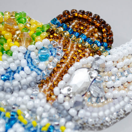 Beadwork kit for creating brooch "Ukrainian girl"