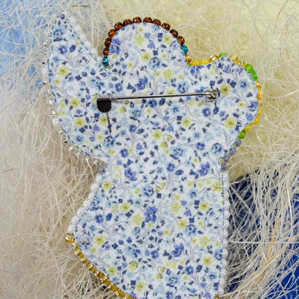 Beadwork kit for creating brooch "Ukrainian girl"