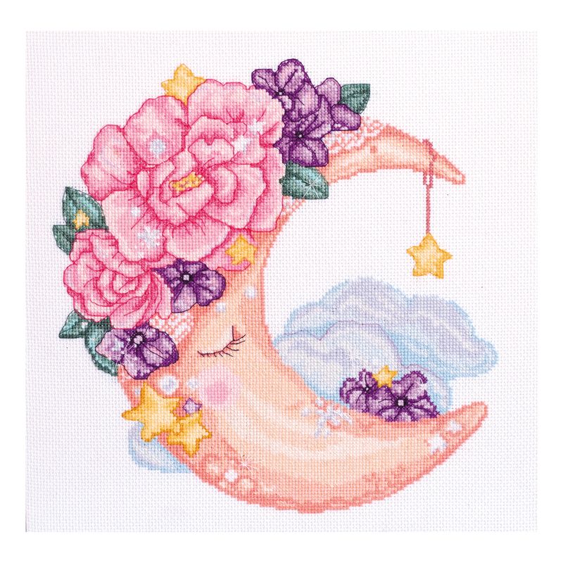 DIY Cross Stitch Kit "Moon" 9.8"x10.2"