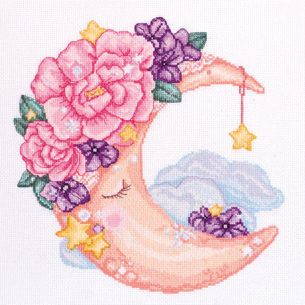 DIY Cross Stitch Kit "Moon" 9.8"x10.2"