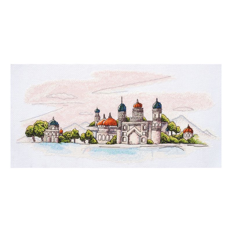 DIY Cross Stitch Kit "Colorful domes" 15.0"x7.1"