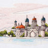 DIY Cross Stitch Kit "Colorful domes" 15.0"x7.1"