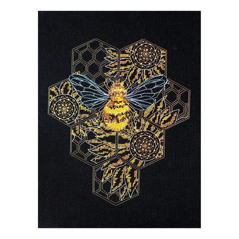 DIY Cross Stitch Kit "Bee paradise" 7.5"x8.7"