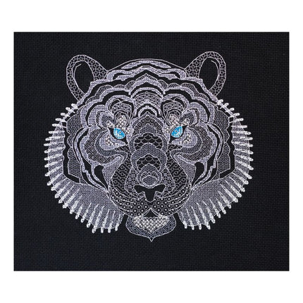 DIY Cross Stitch Kit "White Tiger" 8.3"x7.5"