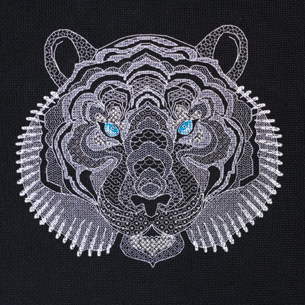 DIY Cross Stitch Kit "White Tiger" 8.3"x7.5"