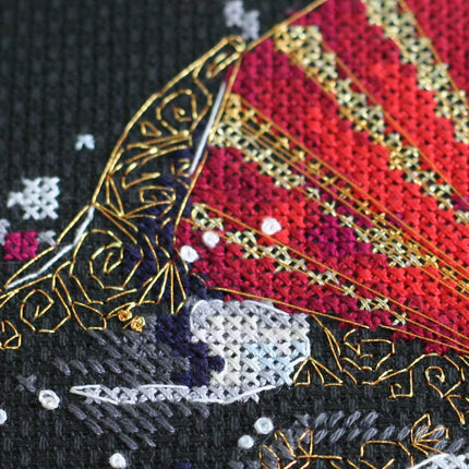 DIY Cross Stitch Kit "Killer whales" 11.8"x7.9"