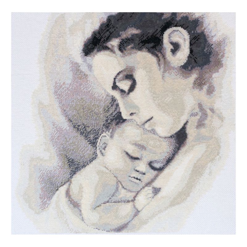 DIY Cross Stitch Kit "The warmth of motherhood" 11.8"x11.8"