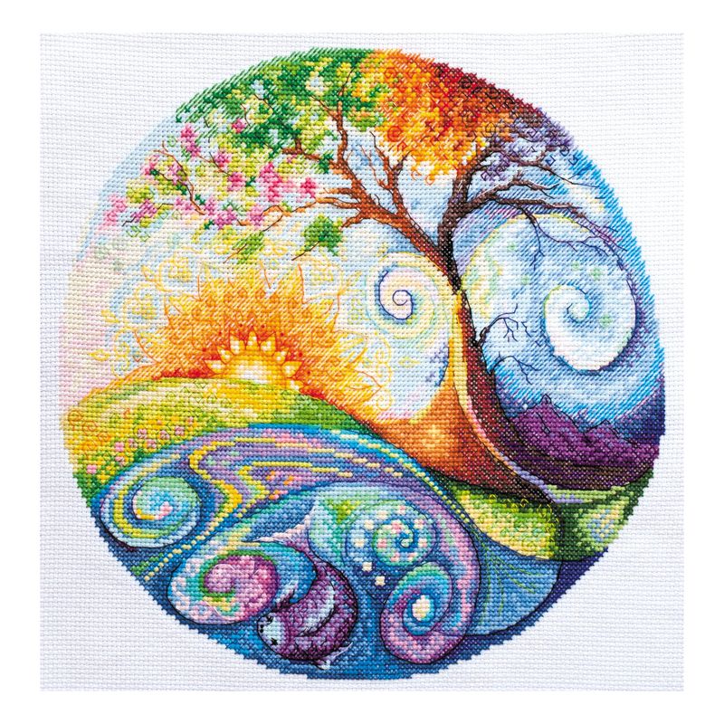 DIY Cross Stitch Kit "First dawn" 9.4"x9.4"