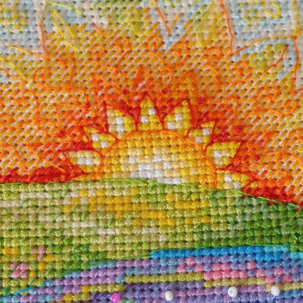 DIY Cross Stitch Kit "First dawn" 9.4"x9.4"