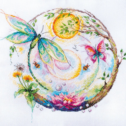 DIY Cross Stitch Kit "Color magic" 9.8"x9.1"