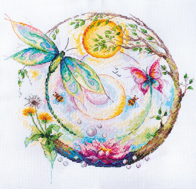 DIY Cross Stitch Kit "Color magic" 9.8"x9.1"