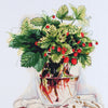 DIY Cross Stitch Kit "Strawberry bouquet" 12.6"x15.7"