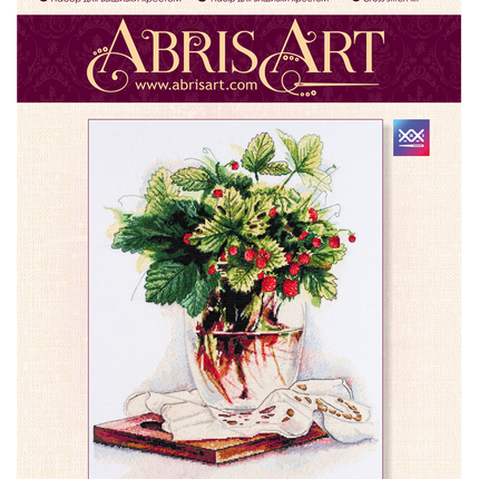 DIY Cross Stitch Kit "Strawberry bouquet" 12.6"x15.7"