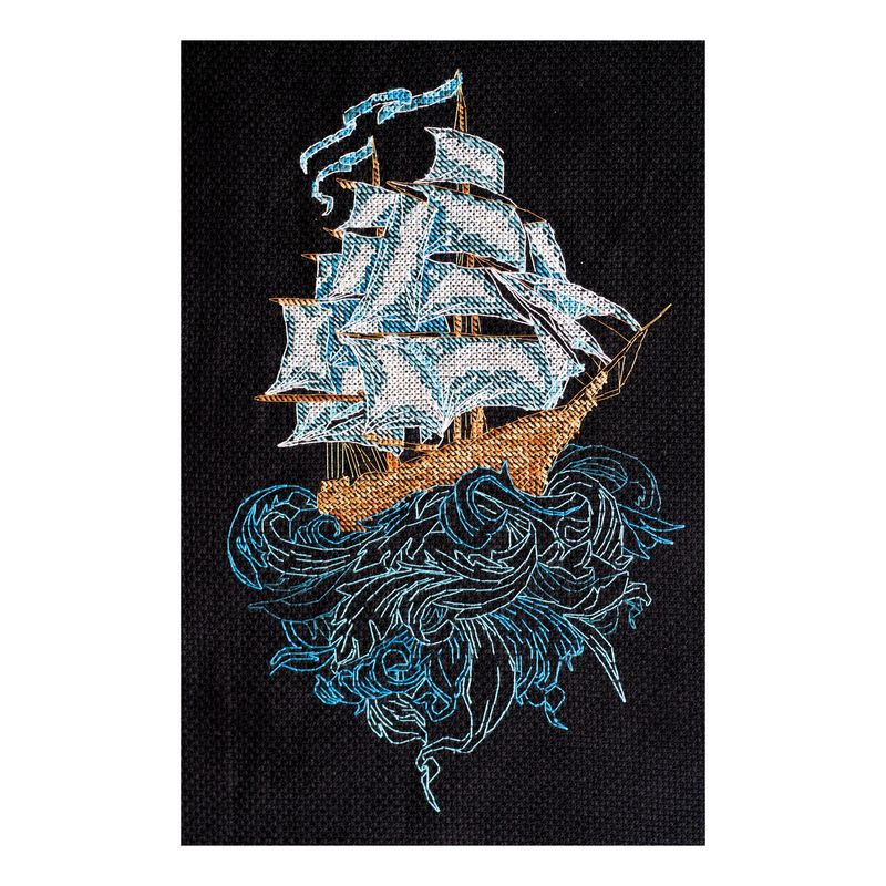 DIY Cross Stitch Kit "Sailboat" 5.9"x9.4"
