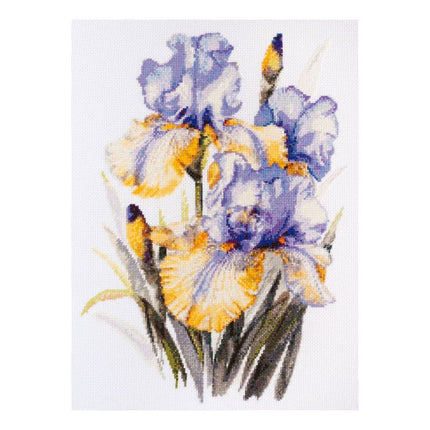 DIY Cross Stitch Kit "Irises" 8.3"x11.8"