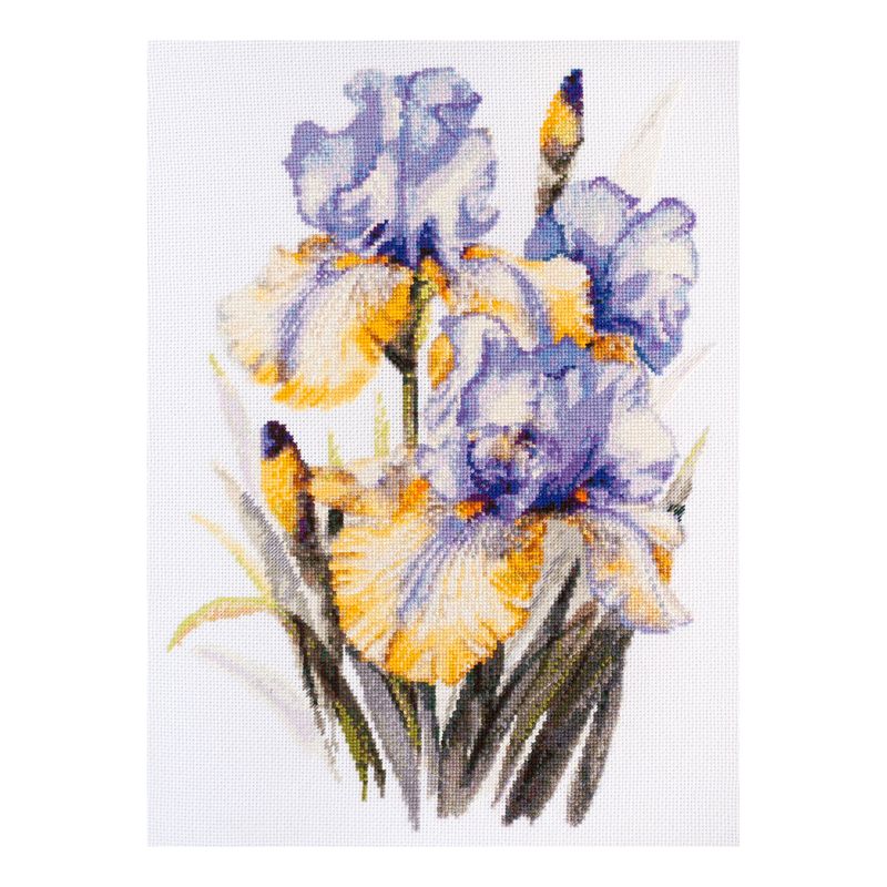 DIY Cross Stitch Kit "Irises" 8.3"x11.8"
