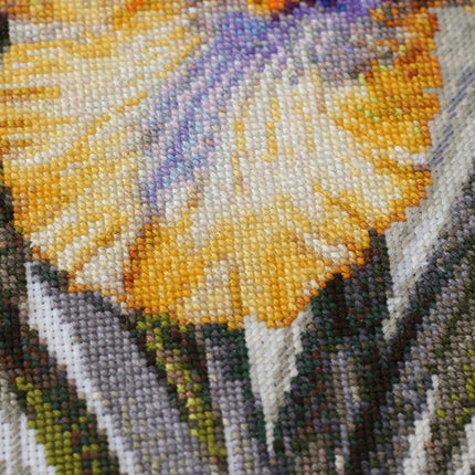 DIY Cross Stitch Kit "Irises" 8.3"x11.8"