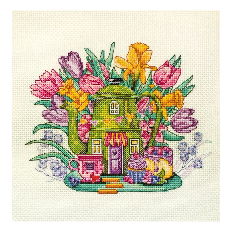 DIY Cross Stitch Kit "Berry cupcakes" 6.7"x5.5"