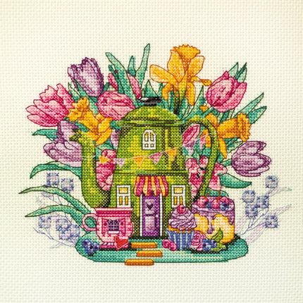 DIY Cross Stitch Kit "Berry cupcakes" 6.7"x5.5"