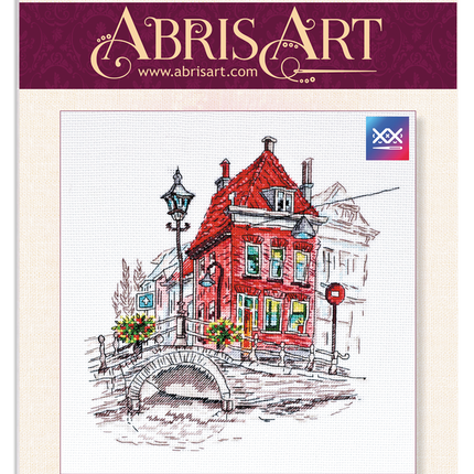 DIY Cross Stitch Kit "Colored town-3" 7.9"x8.7"