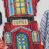 DIY Cross Stitch Kit "Coffee house" 5.9"x7.5"