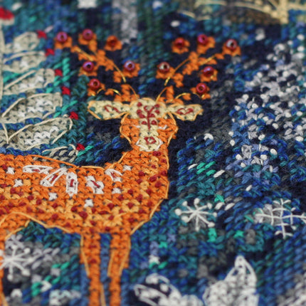 DIY Cross Stitch Kit "In the winter forest one day" 9.4"x13.4"