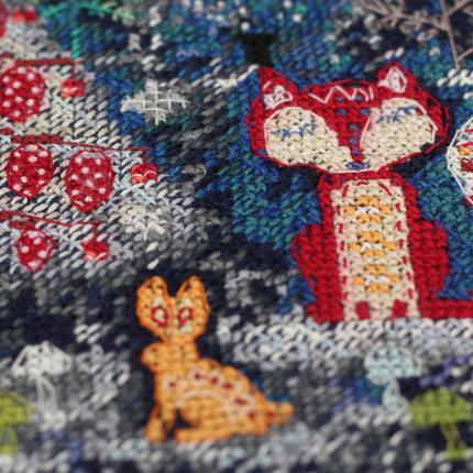 DIY Cross Stitch Kit "In the winter forest one day" 9.4"x13.4"