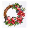 DIY Cross Stitch Kit "Christmas wreath" 9.8"x10.6"