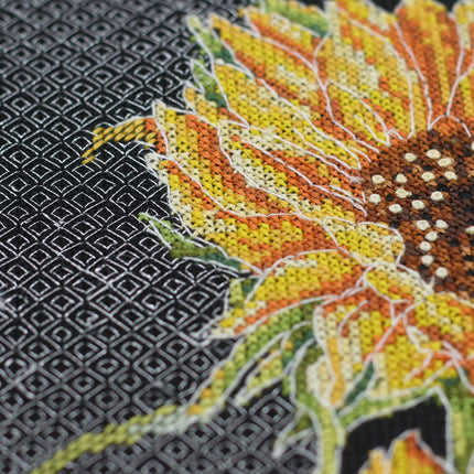 DIY Cross Stitch Kit "Bright sunflowers" 8.3"x18.9"