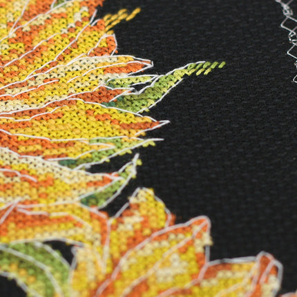 DIY Cross Stitch Kit "Bright sunflowers" 8.3"x18.9"
