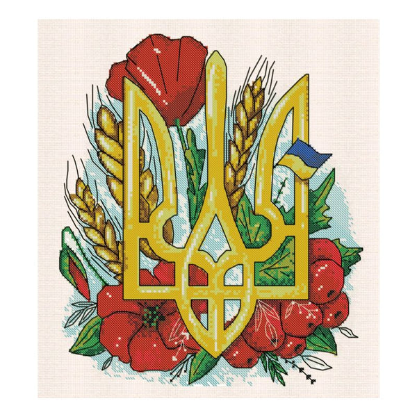 DIY Cross Stitch Kit "Colors of Ukraine" 9.4x10.6 in