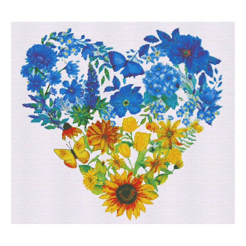 DIY Cross Stitch Kit "Glorious Ukraine" 13.8x12.6 in