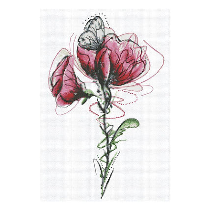 DIY Cross Stitch Kit "In the world of colors" 7.1x11.0 in