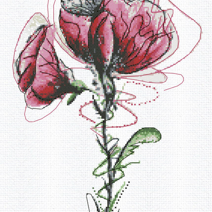 DIY Cross Stitch Kit "In the world of colors" 7.1x11.0 in