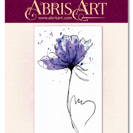 DIY Cross Stitch Kit "Azure color" 5.9x11.0 in
