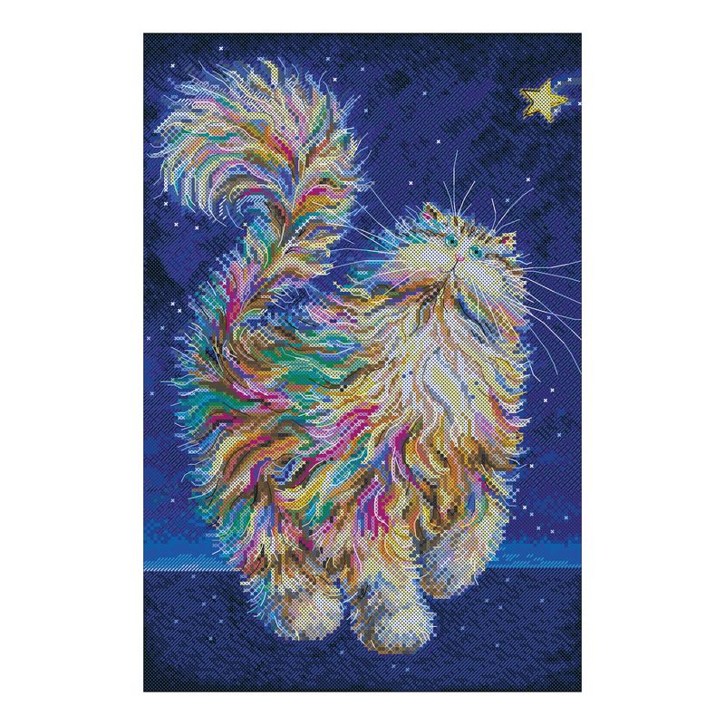 DIY Cross Stitch Kit "A star is falling" 9.1x13.8 in