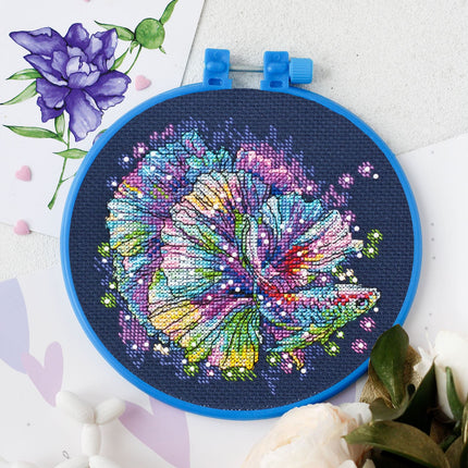 Counted Cross Stitch Kit "Neon glitter"