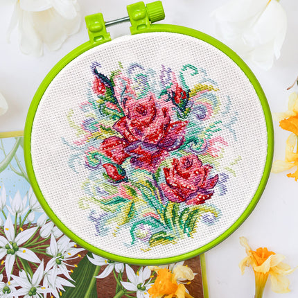 Counted Cross Stitch Kit "Spring roses"