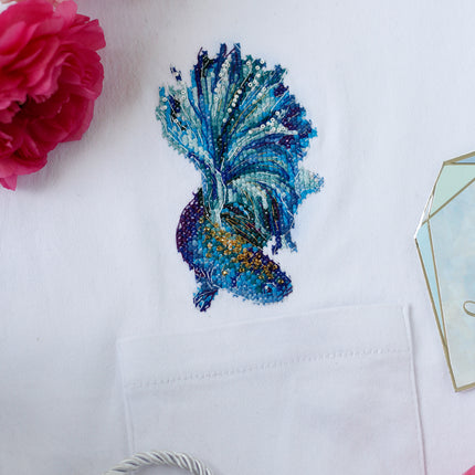 Cross stitch patch kit "Blue gold-1"