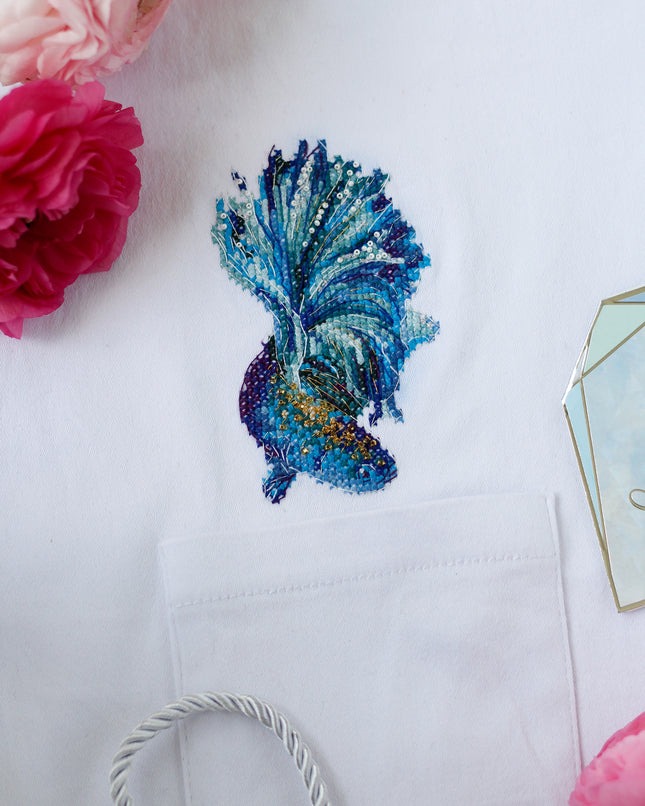 Cross stitch patch kit "Blue gold-1"