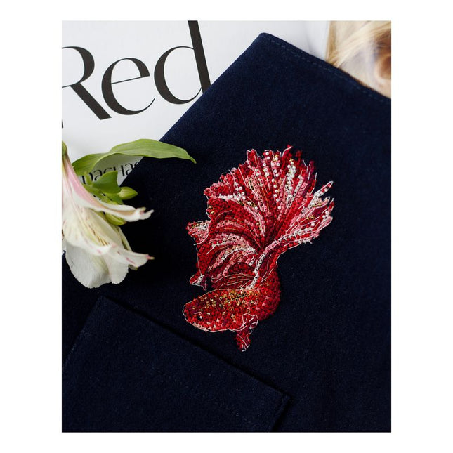 Cross stitch patch kit "Red gold-1"