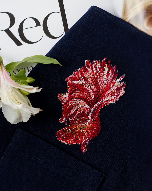 Cross stitch patch kit "Red gold-1"