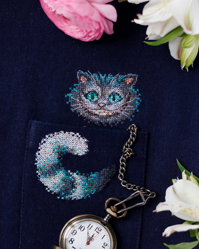 Cross stitch patch kit "Cheshire Cat-1"