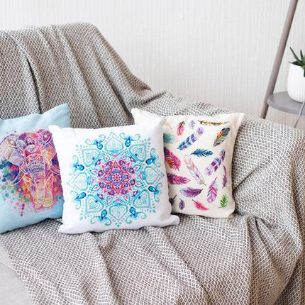 DIY Cross Stitch Pillow Kit "Mandala"