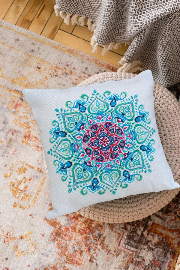 DIY Cross Stitch Pillow Kit 