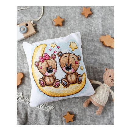 DIY Cross Stitch Pillow Kit "Good dreams"