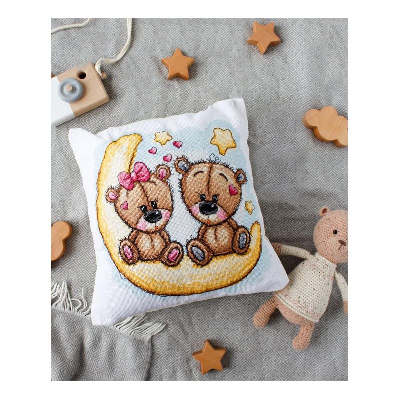 DIY Cross Stitch Pillow Kit "Good dreams"