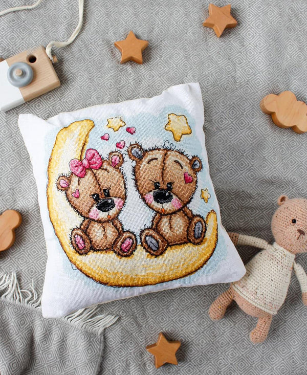 DIY Cross Stitch Pillow Kit 