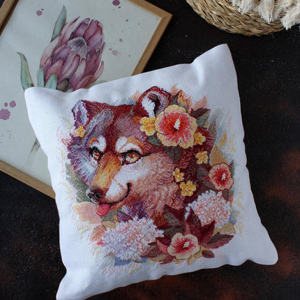 DIY Cross Stitch Pillow Kit "Lucky"